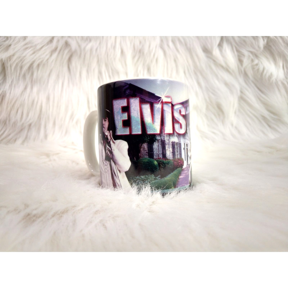 Elvis Signature graphic mug